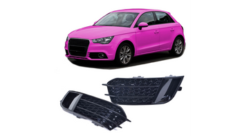 Fog Light Covers Audi A1 8X Gloss Black