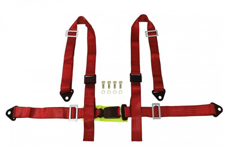 Racing seat belts 4p 2" Red - E4