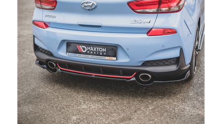 Splitter Hyundai I30 III N Tył Środkowy z Dyfuzorem Gloss Black