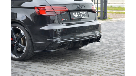 Splitter Audi RS3 8V Facelift Sportback Tył Boczne Gloss Black