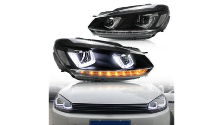 Lampy Volkswagen Golf VI Przód Chrome