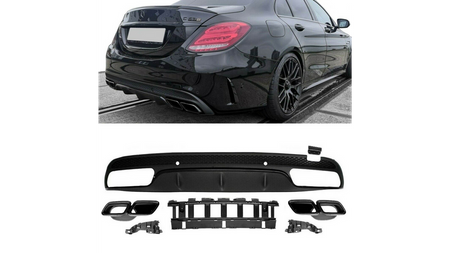 Dyfuzor Mercedes-Benz C W205 S205 Tył z końcówkami