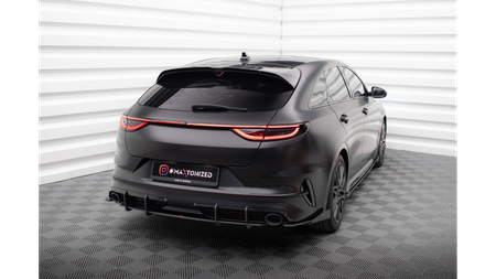 Splitter Kia ProCeed I GT Facelift Rear Side Street Pro Black + Gloss Flaps