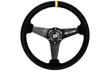 Steering wheel SLIDE 350mm offset:20mm Suede Yellow