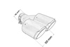 Exhaust Tip 101mmx2 enter 76mm Carbon Matte