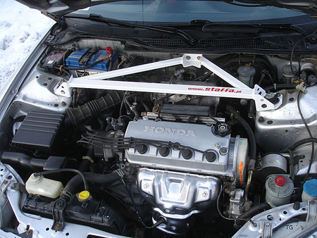 Rozpórka Honda Civic V VI CRX Del Sol 3 punktowa przednia górna Black