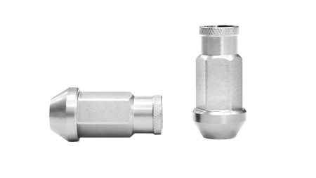 Wheel Lug Nuts Alu M12x1.5 50mm Silver