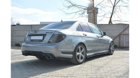 Splitter Mercedes-Benz C W204 S204 Rear Side Gloss Black