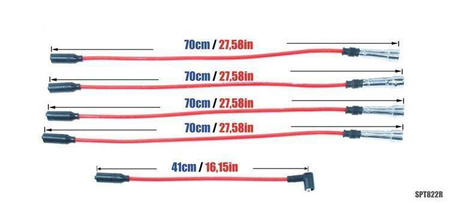 Przewody zapłonowe PowerTEC AUDI A6 COUPE CABRIOLET 1.8-2.8L 89-00 Niebieskie