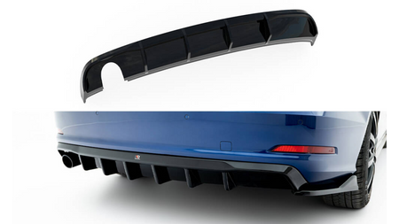 Diffuser Audi A3 8V Facelift Rear Valance Version with a single exhaust tip