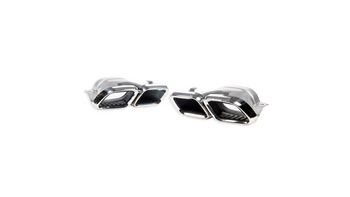 Exhaust Tail Pipes Chrome suitable for MERCEDES C-Class (W205) Sedan (S205) T-Model (A205) Convertible (C205) Coupe Facelift 2019-2021