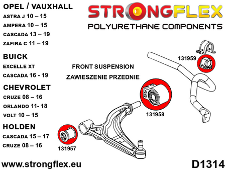 Front anti roll bar bush SPORT