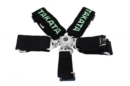 Racing seat belts 5p 3" Black Takata Replica harness