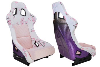 Racing seat SLIDE KS2 Premium Light Pink & Grafic Welur Gradient Glitter