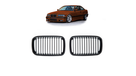 Grill BMW 3 E36 Compact pojedyncze żeberka Matt Black