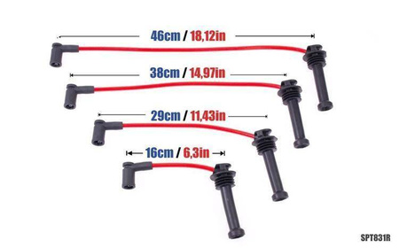 Przewody zapłonowe PowerTEC FORD FIESTA FOCUS FUSION MONDEO 98-04 Niebieskie