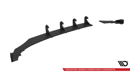 Dyfuzor Volkswagen Polo GTI Mk6 Facelift Tył Street Pro Black-Red + Gloss Flaps