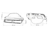 Końcówka tłumika 285x80mm wejście 160x100mm Mercedes W212 Polerowana Zestaw