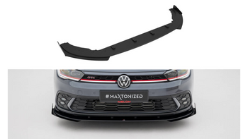 Splitter Volkswagen Polo GTI Mk6 Facelift Front Street Pro Black + Gloss Flaps