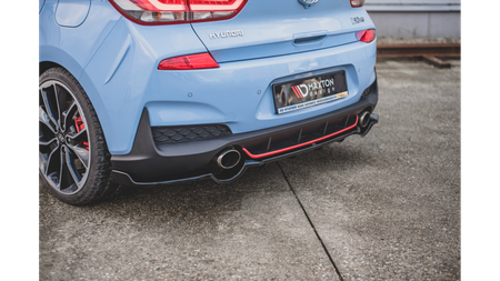 Splitter Hyundai I30 III N Tył Środkowy z Dyfuzorem Gloss Black