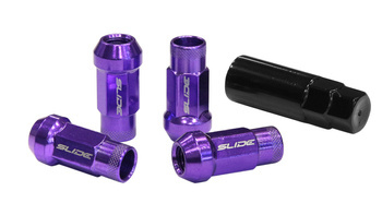 Forged wheel lug nuts SLIDE JDM Steel M12x1.25 Purple ​