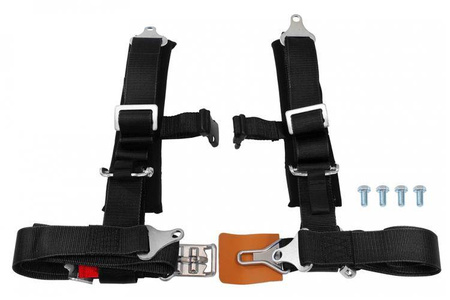 Racing seat belts 4p 2" Black - DTM