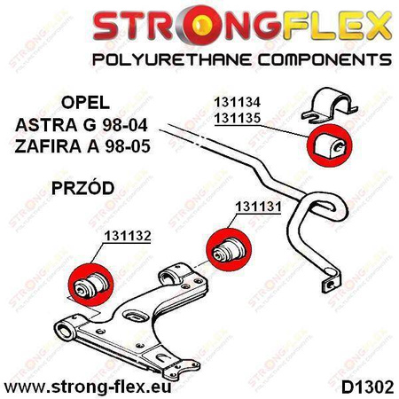 Front suspension bush kit