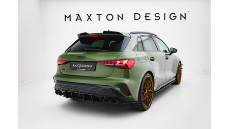 Splitter Audi S3 8Y Rear Side Street Pro Facelift Black