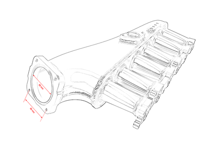 Intake manifold Toyota Chaser Supra 1JZ with throttle body and fuel rail
