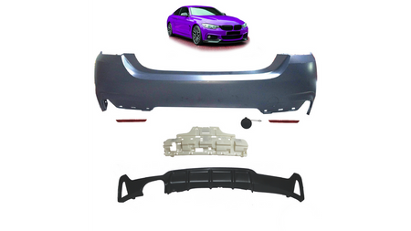 Bumper BMW 4 F32 F33 F36 Rear with Diffuser