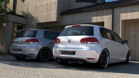 Dyfuzor Volkswagen Golf VI Tył z 2 otworami na wydech Gloss Black