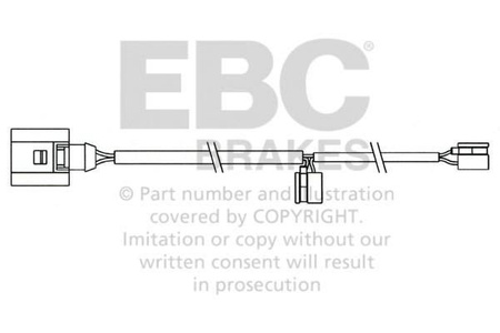 EFA158 - Czujnik zużycia klocków hamulcowych EBC Brakes AUDI | Q7 (4L) | PORSCHE | Cayenne (9PA) | PORSCHE | Cayenne (1st Gen)