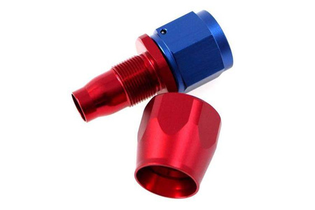 Reusable swivel hose end straight AN12