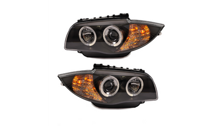 Lights BMW 1 E81 E82 E87 E88 Front Black