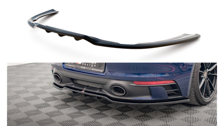 Central Rear Splitter (with vertical bars) V.1 Porsche 911 Carrera Aero / Carrera GTS 992 Gloss Black