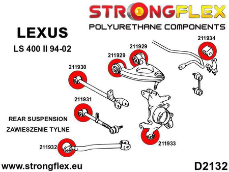 Tuleja wahacza tylnego wleczonego – tylna SPORT