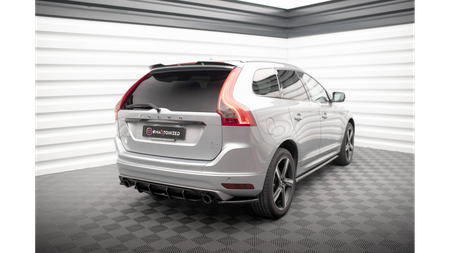 Diffuser Volvo XC60 R-Design I Facelift Rear Street Pro Black-Red