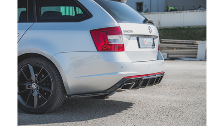 Splitter Skoda Octavia III Facelift RS Rear Side v.2 Gloss Black