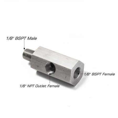 Oil pressure sensor adapter 1/8" BSPT for 1/8" NPT