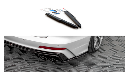 Splitter Audi A6 C8 S-Line Tył Boczne Gloss Black