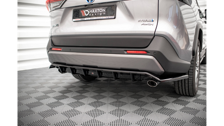 Splitter Toyota RAV4 V Rear Central with Diffuser Gloss Black