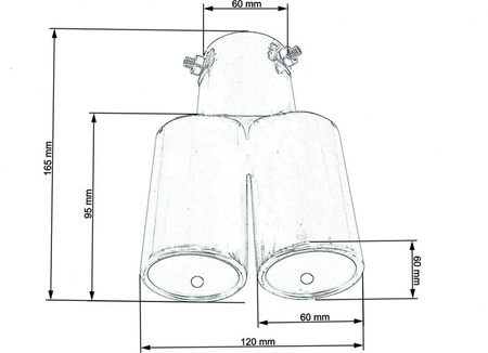 Exhaust Pipe 60x120mm enter 60mm