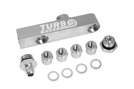 Fuel Pump Manifold 2in1 Silver