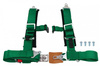 Racing seat belts 4p 2" Green - Offroad