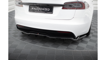 Splitter Tesla Model S Plaid I Facelift Rear Central with Diffuser v.2