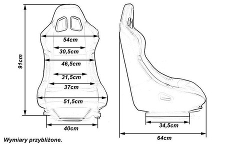 Racing seat MONZA RACE PLUS PVC Red