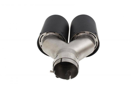 Exhaust Tip 101mmx2 enter 76mm Carbon Matte