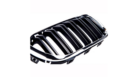 Grill BMW 1 F20 F21 Facelift podwójne żeberka Chrome & Black