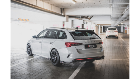 Splitter Skoda Octavia IV RS Tył Boczne v.2 + Flaps Gloss Black