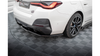 Splitter BMW 4 G26 M-Pack Rear Central with Diffuser v.1 Gloss Black